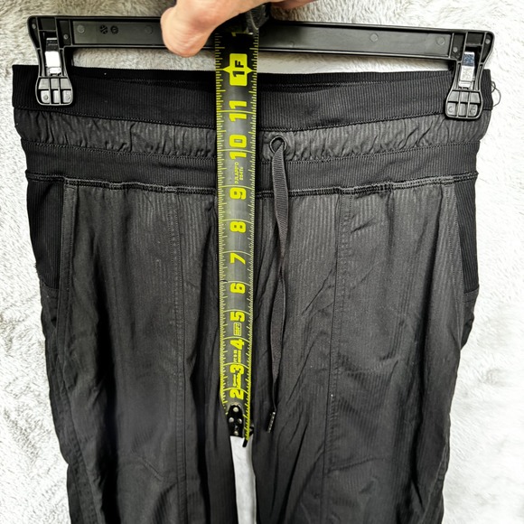 Lululemon Studio Pant Black Ribbed Waist Drawstring Joggers Women's Size 2 - Picture 5 of 7